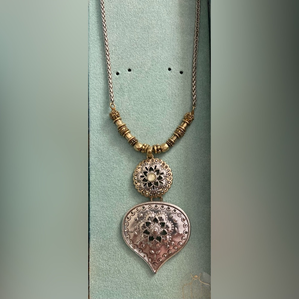 Lucky Brand Two Toned Pendant Necklace in Box.